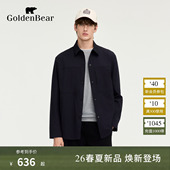 春季 金熊2026年男士 新品 BEAR 通勤休闲翻领夹克外套 GOLDEN