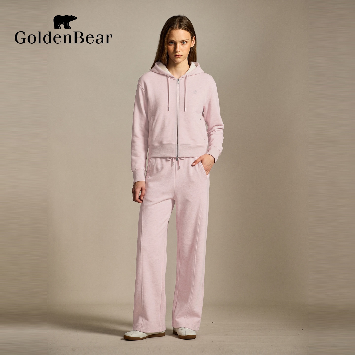 【套装】GOLDEN BEAR/金熊26秋季新品女式连帽卫衣针织裤套装
