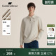 BEAR GOLDEN 金熊春季 男装 套头卫衣 休闲翻领微弹薄款 拉链翻领