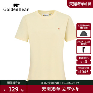 BEAR 金熊 短袖 商场同款 圆领T恤上衣 女装 GOLDEN 新品 2025夏季