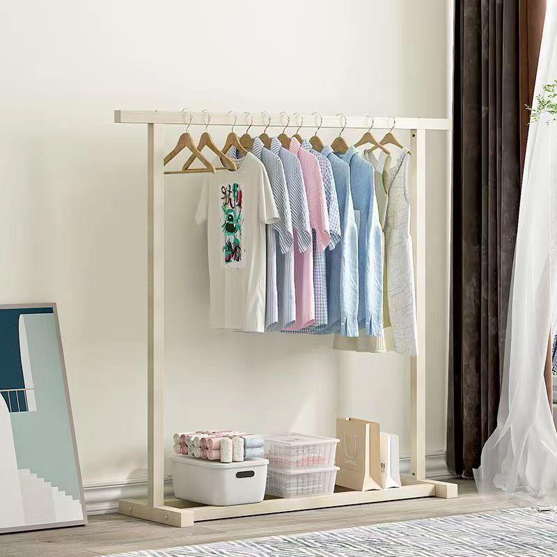 晾衣架落地室内折叠挂衣架子卧室衣架单杆式衣帽架家用简易挂衣架