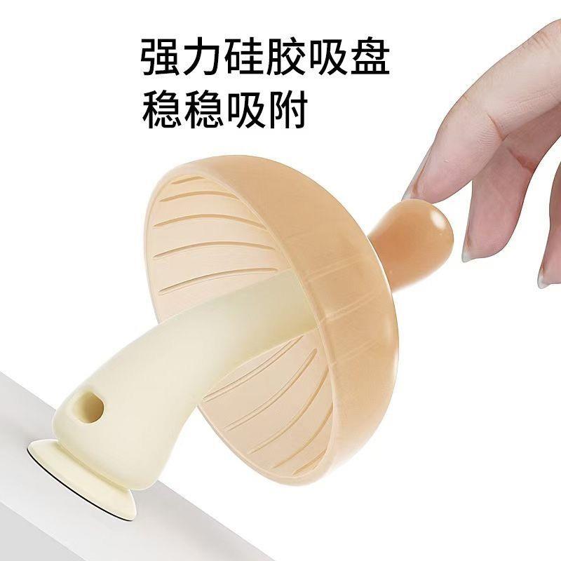 自有工厂牙胶婴儿磨牙棒小蘑菇防吃手小月龄安抚宝宝手指咬胶玩具