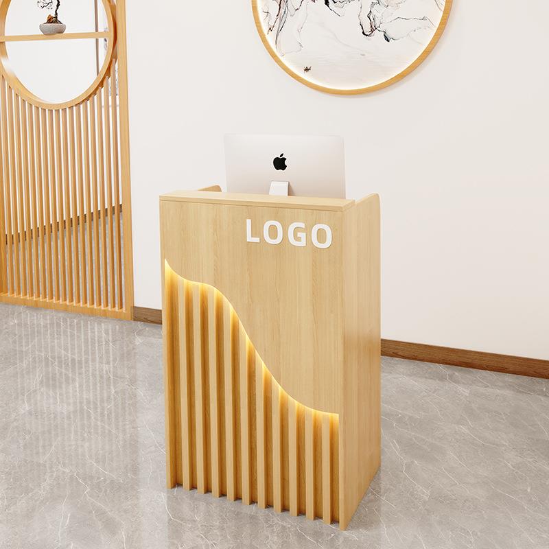 餐饮店收银台柜台简约现代小前台接待台小型店铺简易收银柜吧台桌