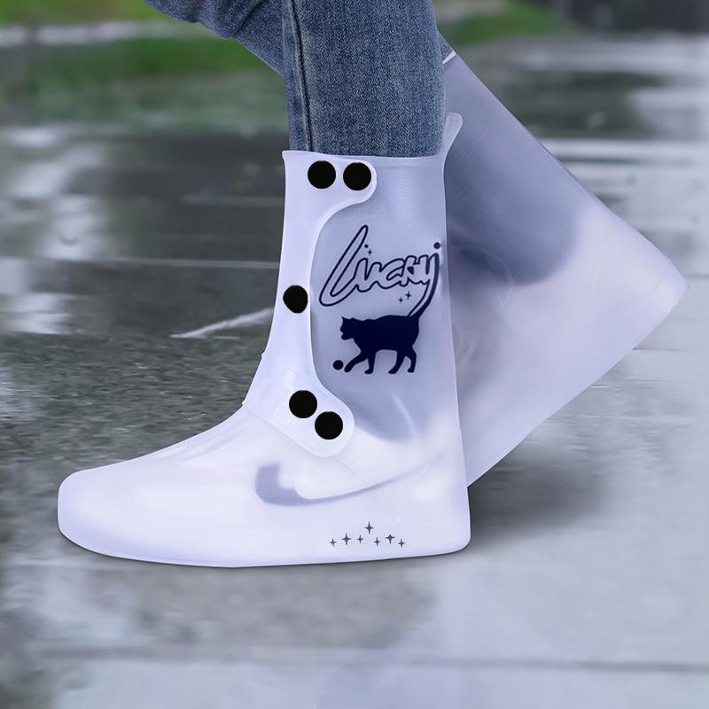 工厂加厚耐磨防滑雨鞋套男女户外旅游雨靴方便携带新款图案