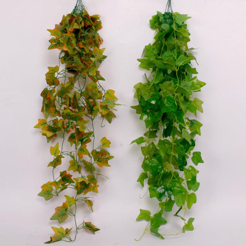 仿真绿萝壁挂仿真爬山虎绿萝绿叶壁挂吊篮 假藤条藤蔓植物藤