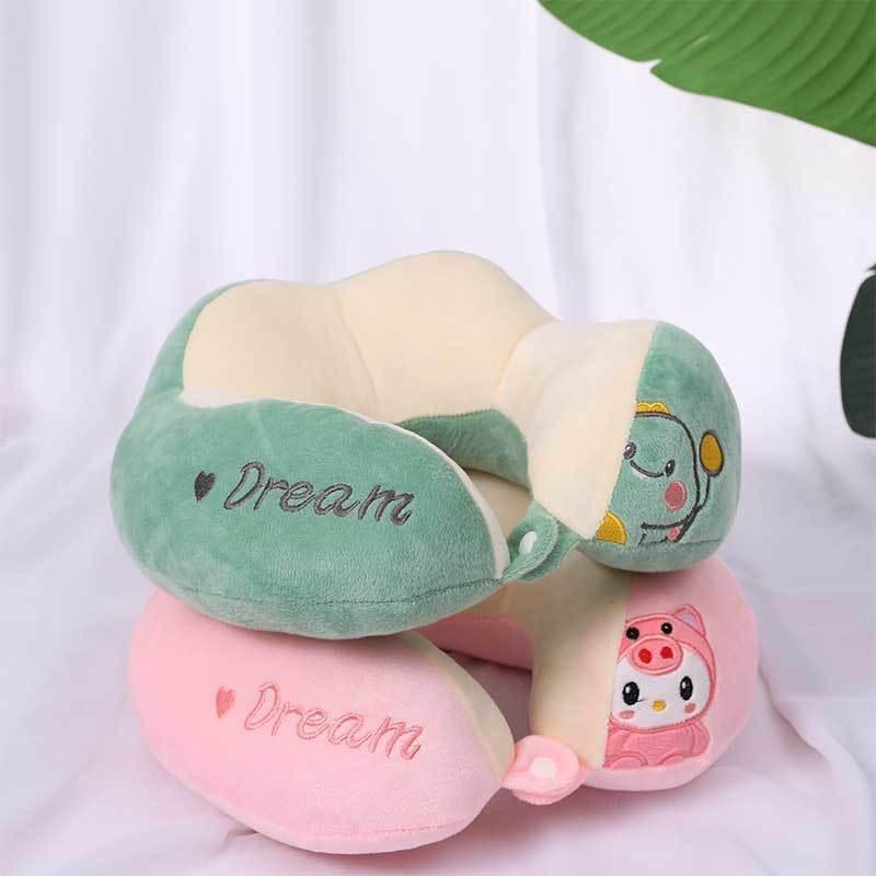 卡通u型枕旅行颈椎脖枕护颈办公室午睡枕头脖子靠枕车用睡枕头枕