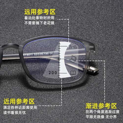 超轻tr90多焦点老花镜远近两用时尚老花眼镜防蓝光阅读智能变焦镜