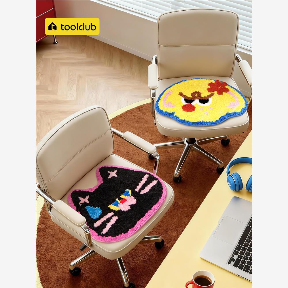 冬季簇绒坐垫椅子垫家用