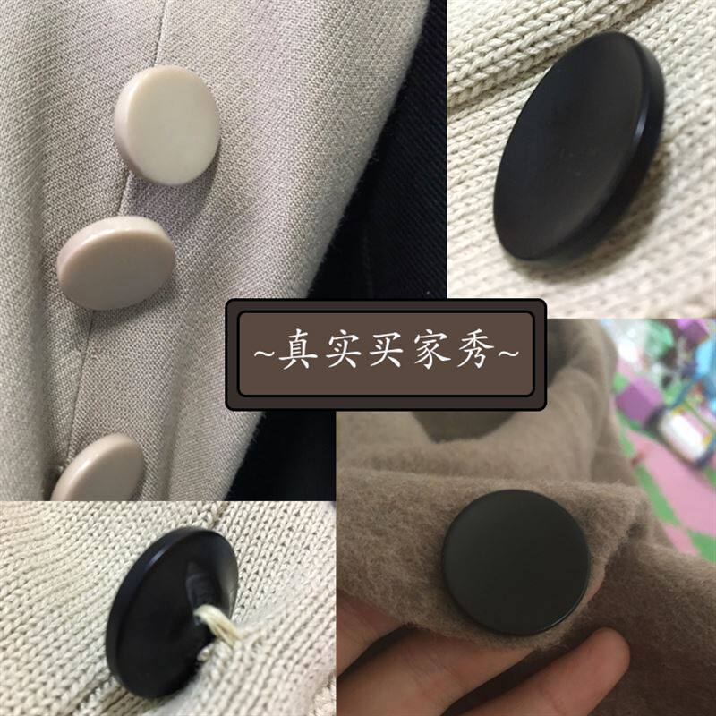 平面哑光纽扣衬衫西装大衣毛衣双纽扣