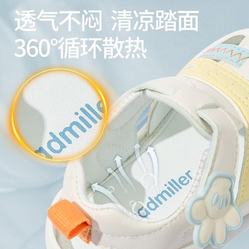 婴儿凉鞋男宝宝h2024夏季1一2-3岁幼儿学步软底包头夏款女宝宝鞋