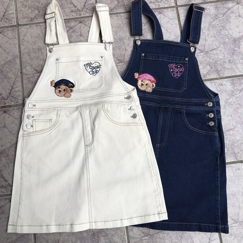 现货24新款春夏k款女牛仔背带裙 贴布弹力2色 大童裙学生背带,女装/女士精品,连衣裙,淘宝优惠券,粉丝福利购,淘宝优惠卷