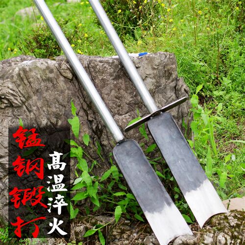 挖树铲锹加重加厚全钢锰钢园林洛阳铲打洞挖洞Q挖树专用铲子起苗