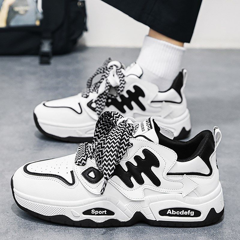 秋季大码男鞋46男士运动休闲鞋学生板鞋47加宽小白鞋4X8厚底老爹,流行男鞋,时尚休闲鞋,淘宝优惠券,粉丝福利购,淘宝优惠卷