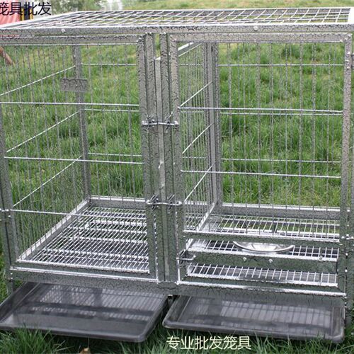 带隔断双狗笼隔g开大号大型犬中型犬狗笼子小型犬子母笼 110*72*9