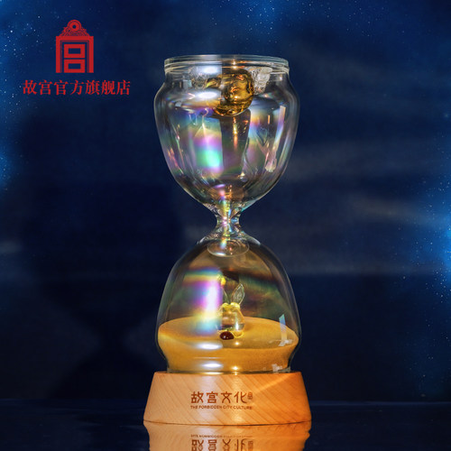 故宫官方店瑞兔映月沙漏氛围灯