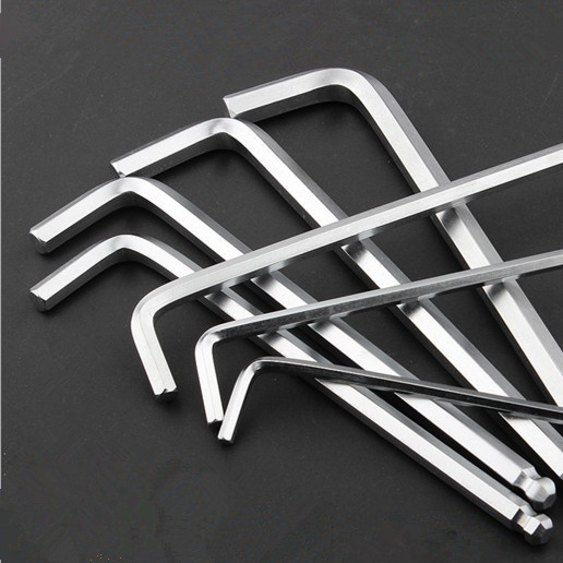 球头内六角扳手平头六棱 L型单支内六方单个1.5/3/4/5/6/10/17MM