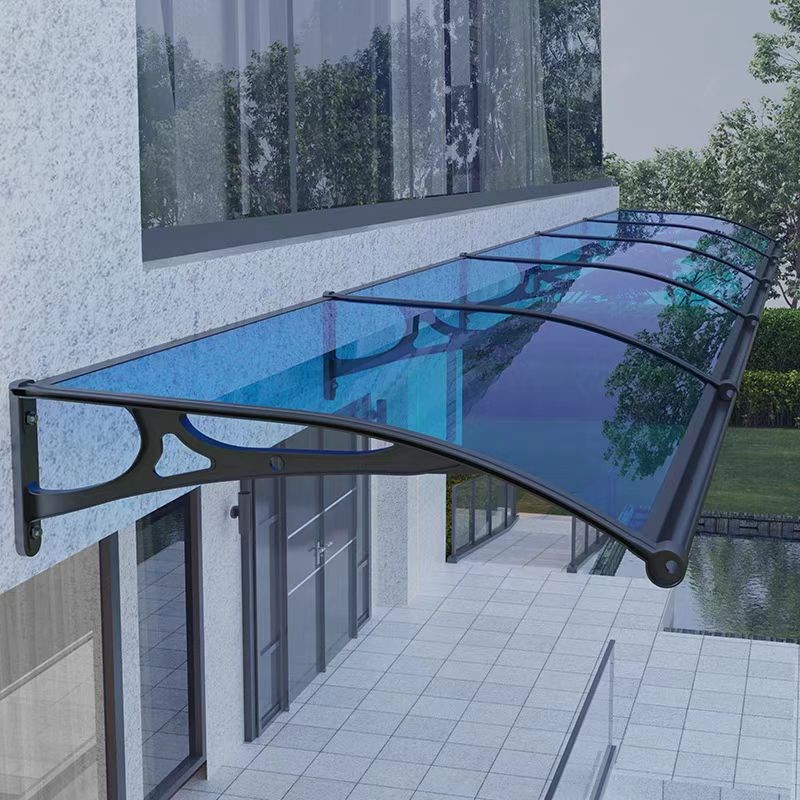 加厚铝合金雨棚露台户外门头庭院窗台遮雨棚阳台家用防雨静音雨搭