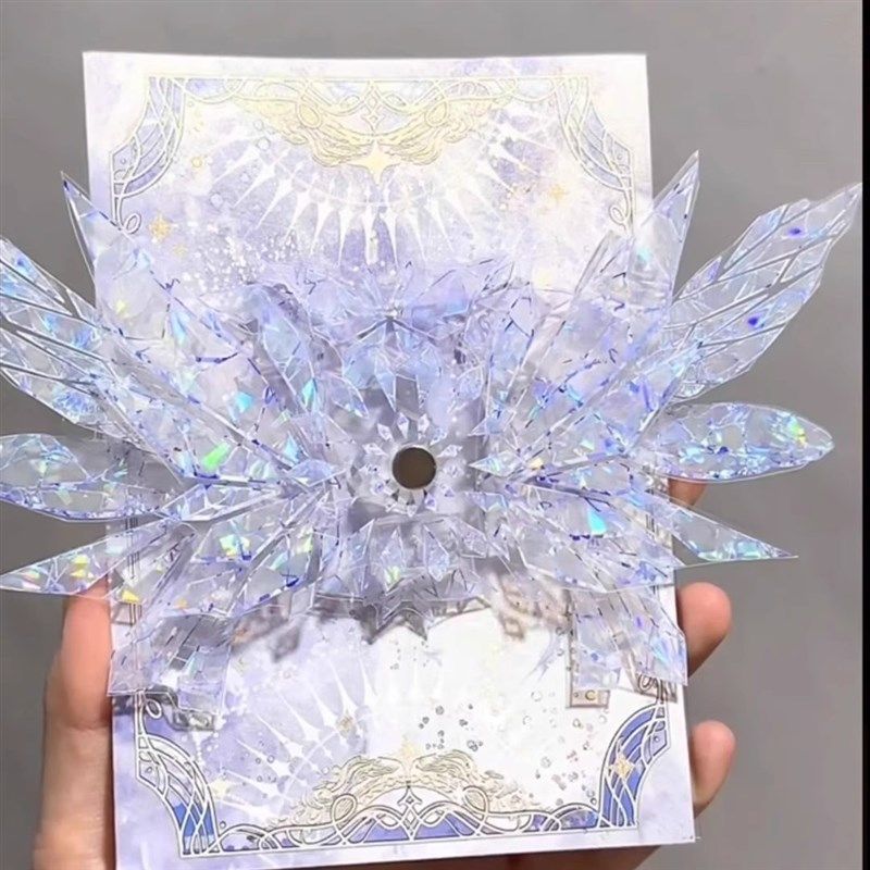 华丽翅膀亚克力镭射吧唧托谷美收纳展示架高颜值吃谷子送朋友礼物