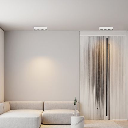 无主灯设计师长条线性灯玄关客厅家用格栅灯 led深杯防眩明装射灯