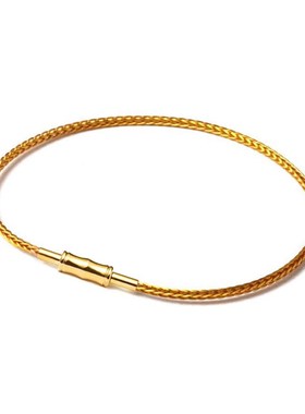 1.5mm绳粗可穿3D转运珠红绳手绳手链钢丝绳防水耐磨竹节款不掉色