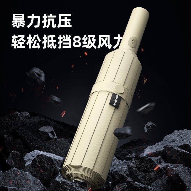 【百万补贴】288骨黑胶自动折叠伞抗风加固遮阳伞晴雨伞男女款