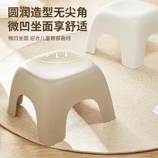 凳 家用塑料小凳子极简风加厚板凳茶几客厅儿童卫生间洗澡浴室换鞋