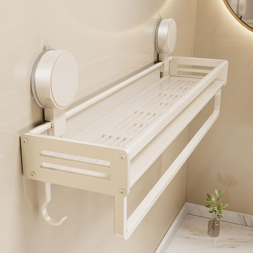 浴室置物架卫生间免打孔吸盘收纳架洗漱台K壁挂式收纳篮洗手间架