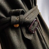 重磅毛呢版 n中长款 战壕风衣