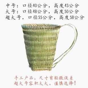 采茶竹篓手工竹编鱼m篓小背篓采茶工具舞蹈演出道具专用小篮子竹