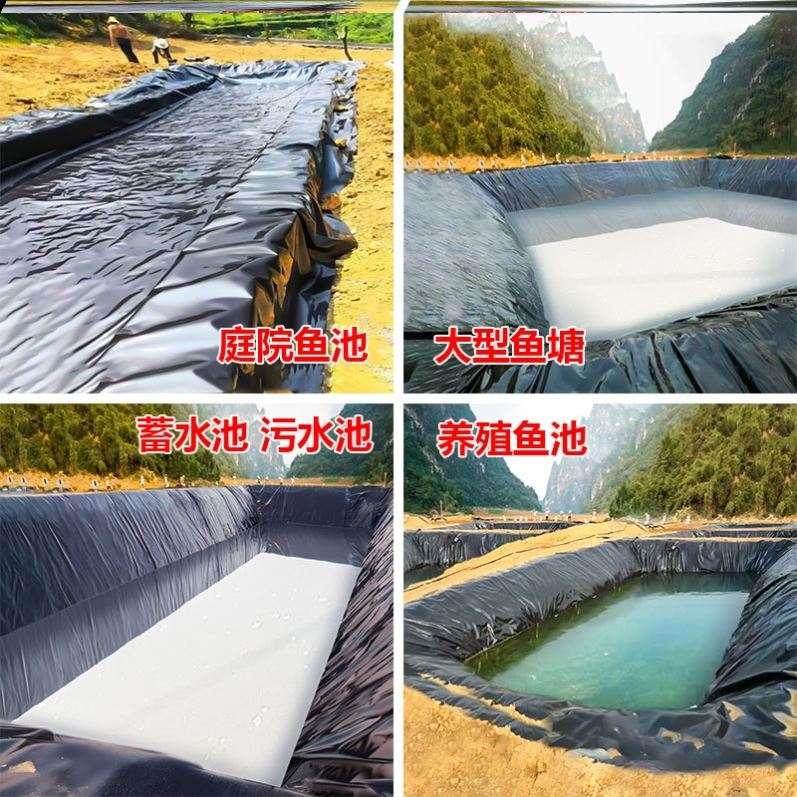 鱼塘防渗膜鱼池防水厚塑料膜鱼池防E水布水池藕池土工膜护坡防漏