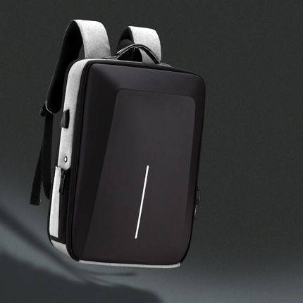 硬壳双肩包商务出i差背包男士书包男16寸笔记本电脑包可定制印log