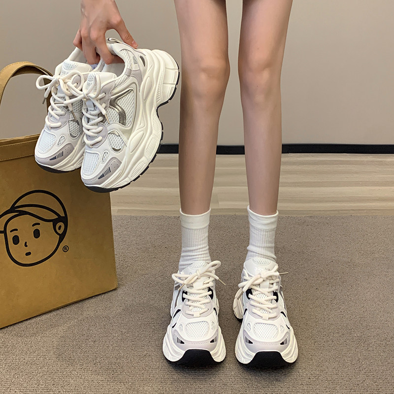 厚底增高b网红爆款炸街显脚小老爹鞋女超火2023新款秋季休闲运动,女鞋,老爹鞋,淘宝优惠券,粉丝福利购,淘宝优惠卷