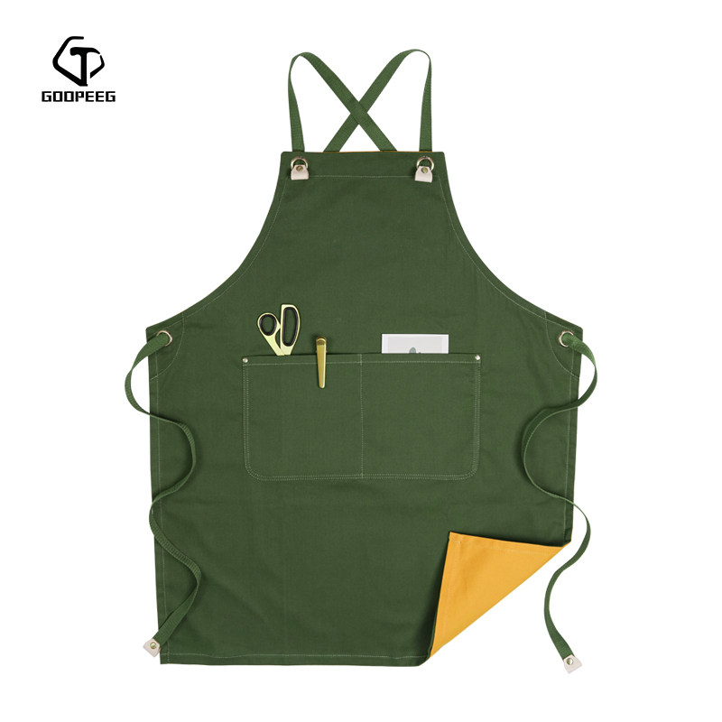 围裙定制logok园艺花艺咖啡师西餐厅宠物店时尚双面撞色工作服,家庭/个人清洁工具,围裙,淘宝优惠券,粉丝福利购,淘宝优惠卷
