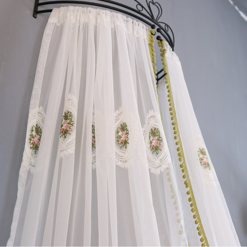 【定制】鸢尾文k艺玫瑰纱帘窗帘床幔橱窗帘纱幔蕾丝公主成品窗帘,居家布艺,成品窗帘,淘宝优惠券,粉丝福利购,淘宝优惠卷