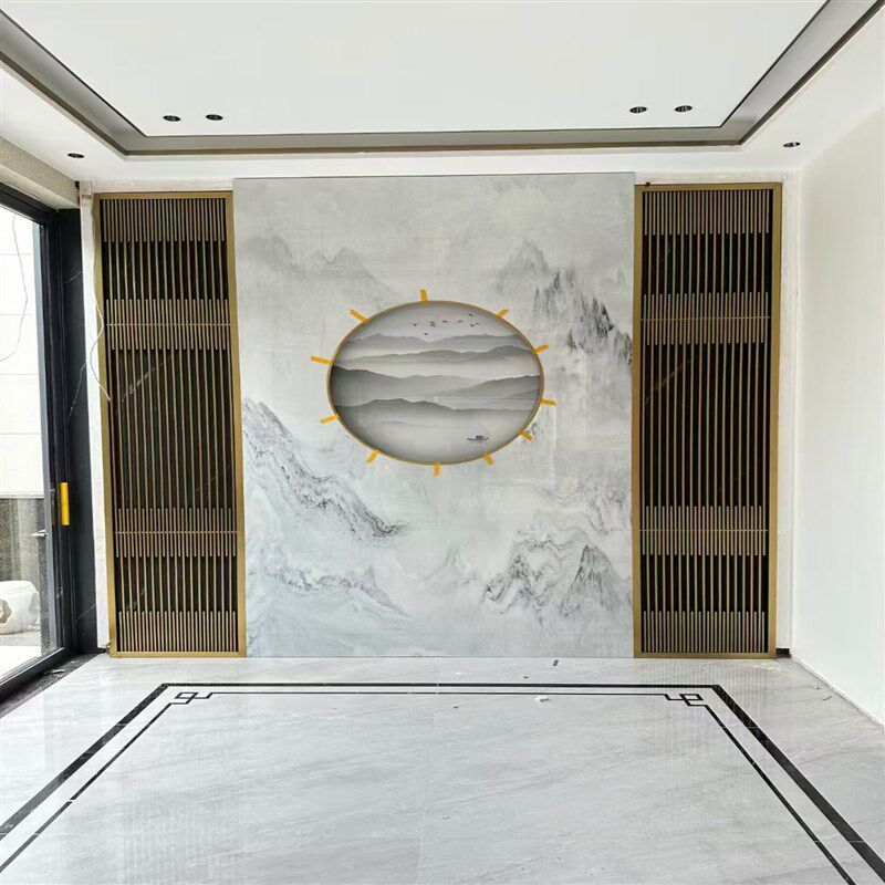 2024新款岩板电视背景墙客厅大板现代简约微晶石T大理石瓷砖电视,家装主材,岩板,淘宝优惠券,粉丝福利购,淘宝优惠卷