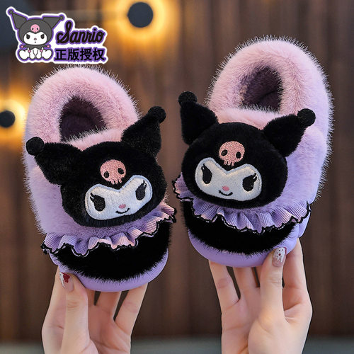 三丽鸥冬季儿童包跟棉鞋女童保暖