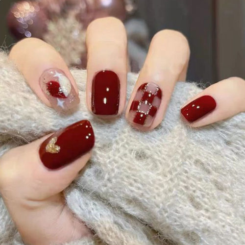 小红书同款穿戴甲显白新年可拆卸