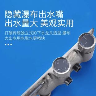 水镀枪灰色家用飞碟大喷头瀑布淋雨增压淋浴器战斧淋浴花洒套装