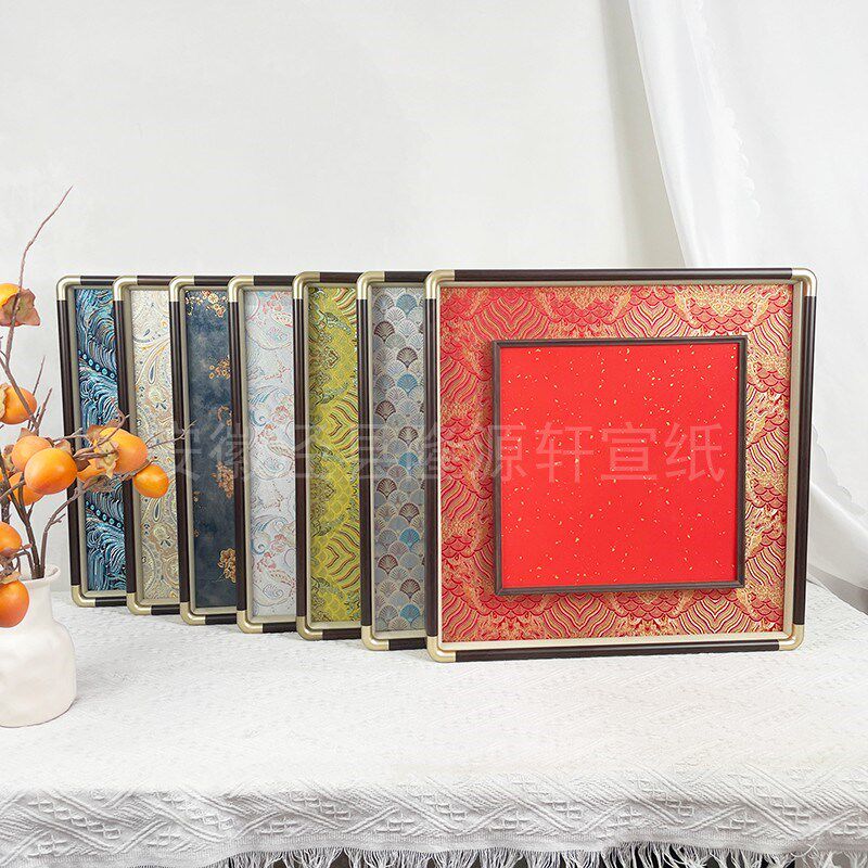 【宋锦仿铜款框中框 外框50*50 内框33*33】立Z体实木画框