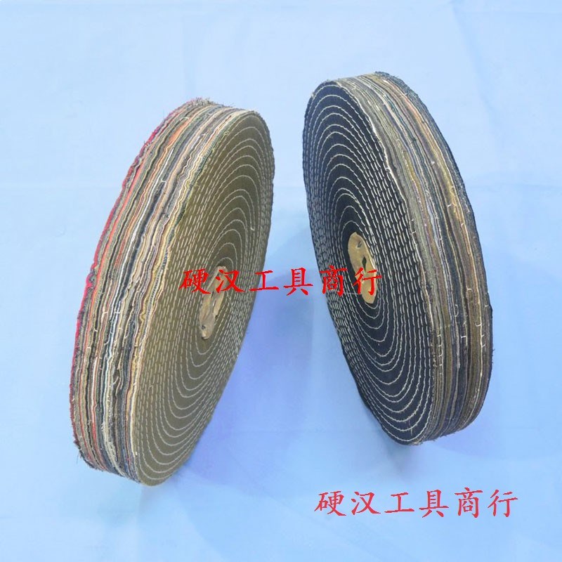 胶压硬布轮抛光机布轮抛光轮镜面抛光轮砂带套轮V车线布轮打磨轮