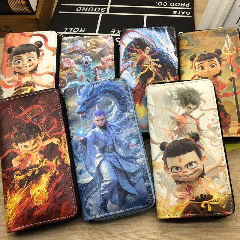 新款哪吒敖丙钱包魔童闹海电影卡通个性长款钱夹儿童学生零钱包