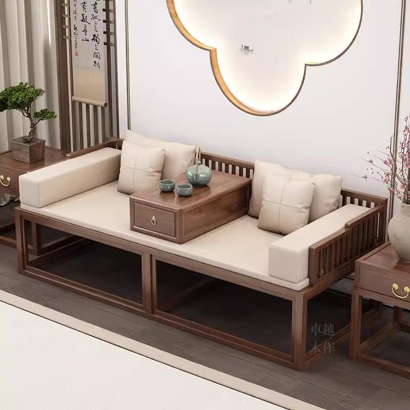 新中式实木罗汉床白蜡木