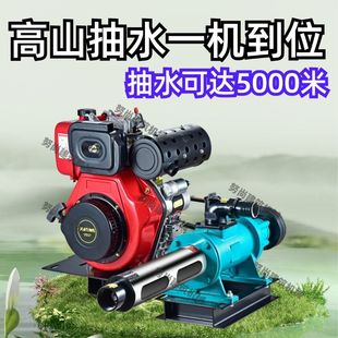 高山汽油柴油螺杆泵高扬程水泵高压1000米猪粪水专用农用抽水机