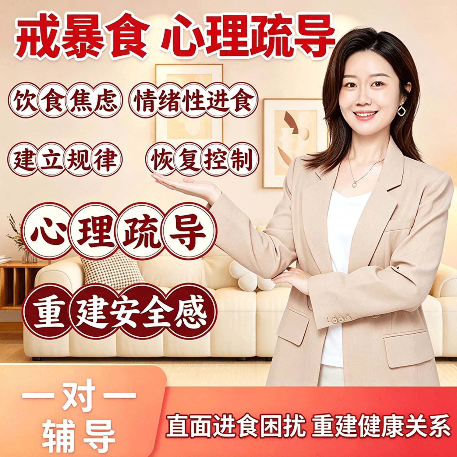心理咨询服务减肥暴食情绪性压力进食心理医生线网上一对一疏导