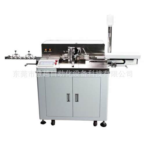全自动裁切剥皮扭线浸锡机电子线排线护套多芯线伺服双头沾锡机