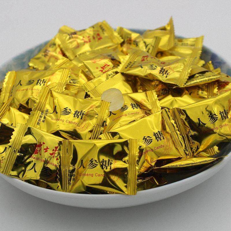 网红威士雅花旗参糖人参糖含人参糖果休闲办公零食散装250g约