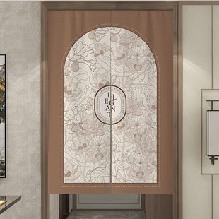 2022新款 饰隔断帘短帘免打孔布艺遮挡 法式 门帘半帘客厅卧室家用装