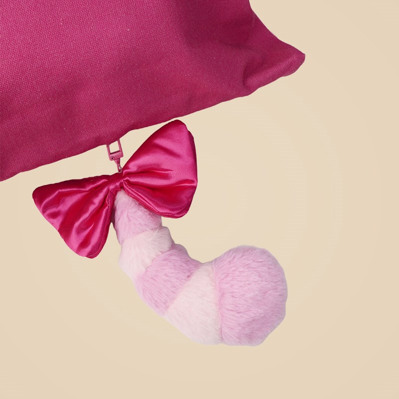 长隆纪念品 广州野生动物粉琦琦收纳大容量手提帆布包送女生礼物