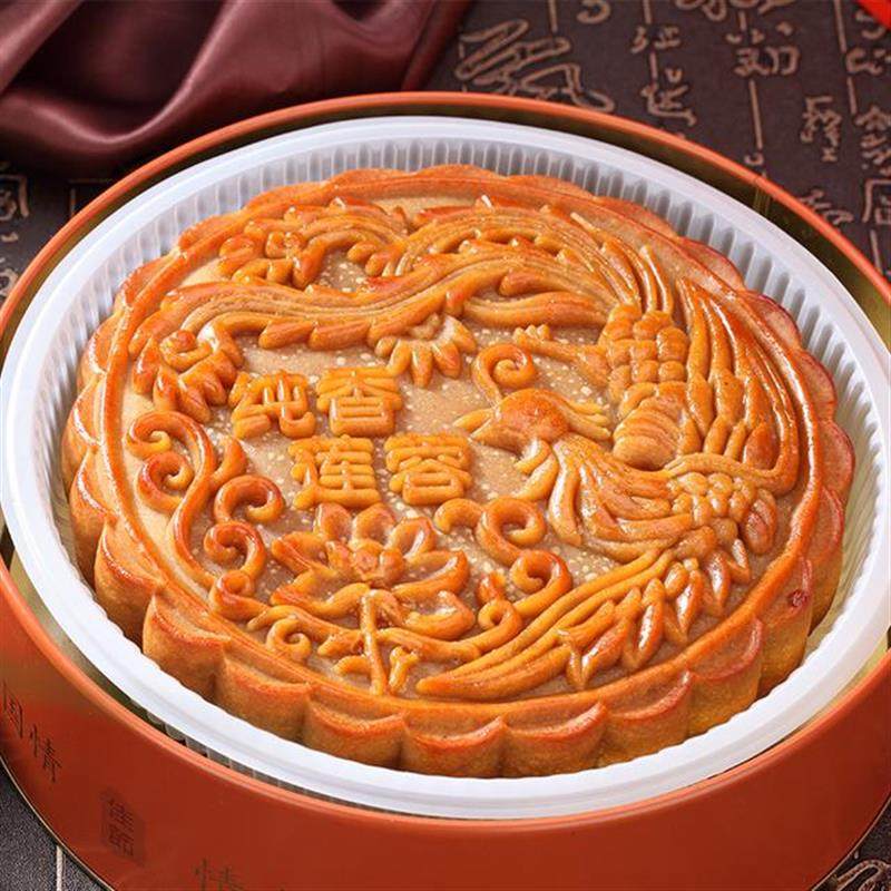 真-3斤铁盒装 五仁金腿大月饼蛋黄莲蓉老式月饼传统口味中秋月饼