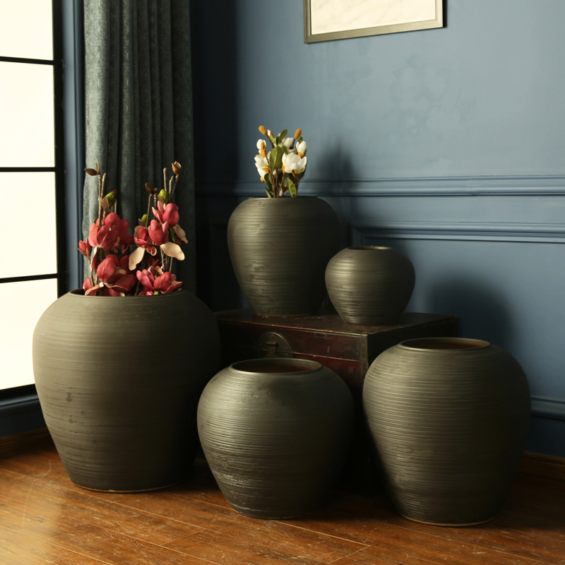 景德镇陶瓷金鱼缸办公室客厅家居水缸庭院户外大缸养鱼盆装饰摆件